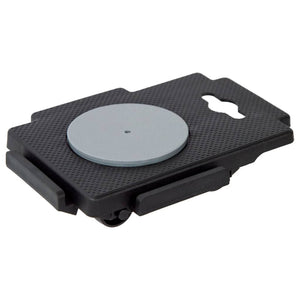 vidaXL Dolly with 8 Wheels 4 pcs. Black Polypropylene 150 kg