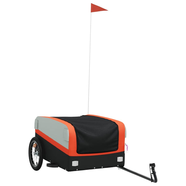 45 kg Fahrrad Lastenanhänger - Schwarz/Orange