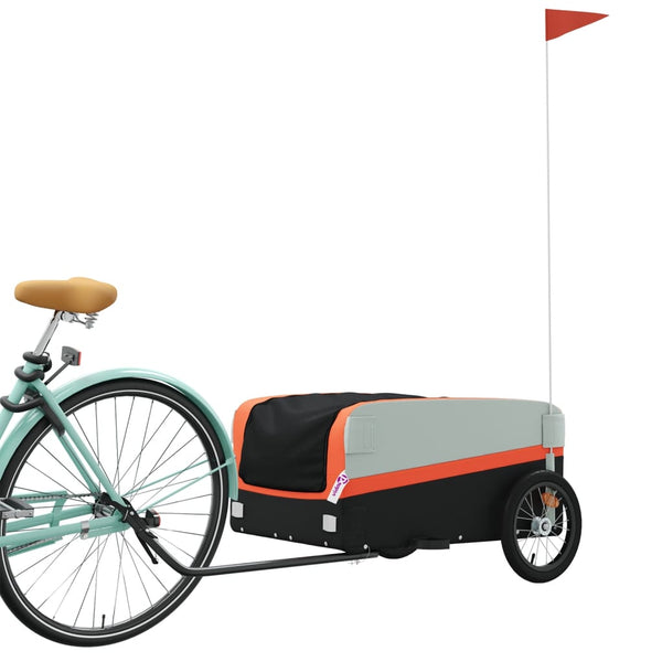 45 kg Fahrrad Lastenanhänger - Schwarz/Orange