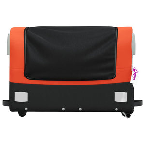 45 kg Fahrrad Lastenanhänger - Schwarz/Orange