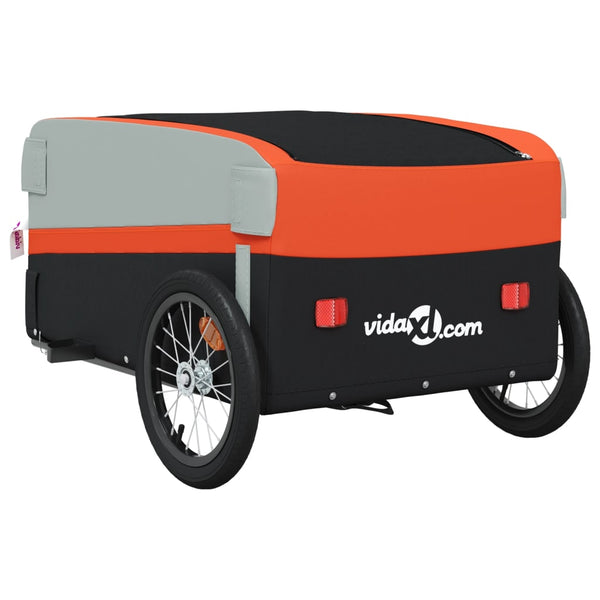 45 kg Fahrrad Lastenanhänger - Schwarz/Orange