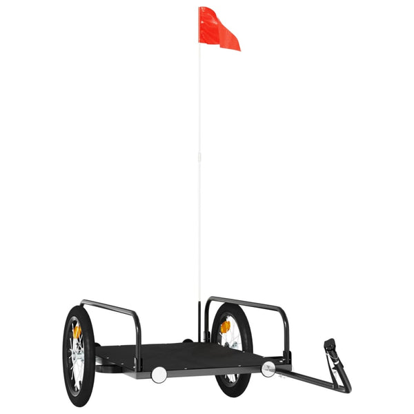 Fahrradanhänger Lastenanhänger Schwarz 45kg