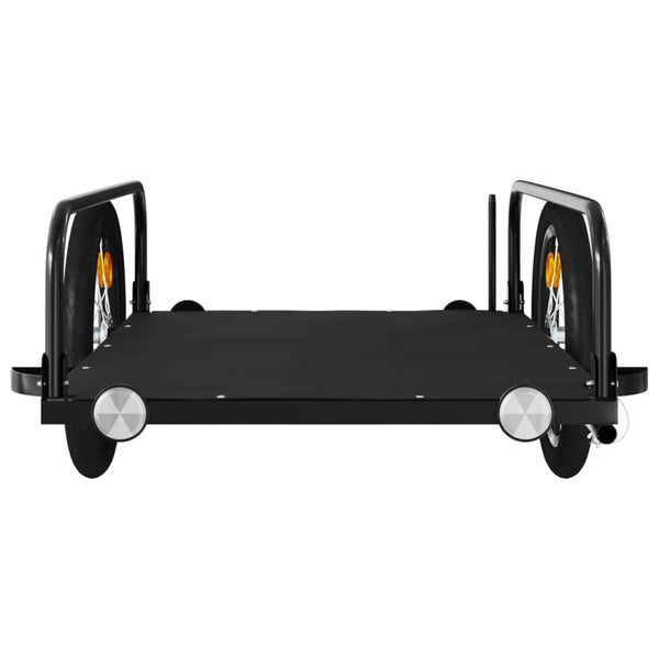 Fahrradanhänger Lastenanhänger Schwarz 45kg