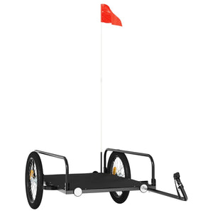 Fahrradanhänger Schwarz 45kg Kapazität