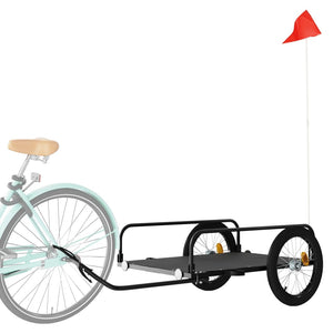 Fahrradanhänger Schwarz 45kg Kapazität