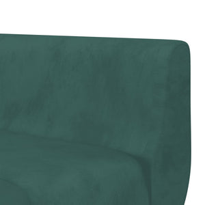 Schlafsofa in L-Form Dunkelgrün 275x140x70 cm Samt
