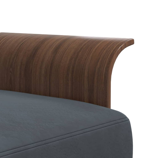 vidaXL L-shaped Sofa Bed Dark Grey 279x140x70 cm Velvet