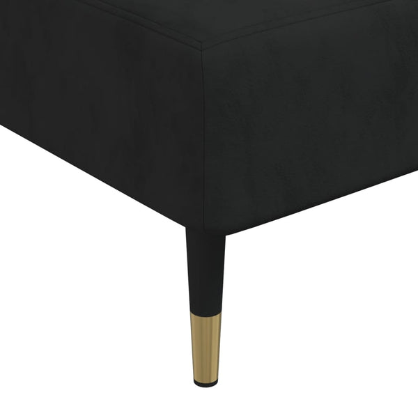 vidaXL L-shaped Sofa Bed Black 279x140x70 cm Velvet