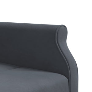 vidaXL L-shaped Sofa Bed Dark Grey 271x140x70 cm Velvet