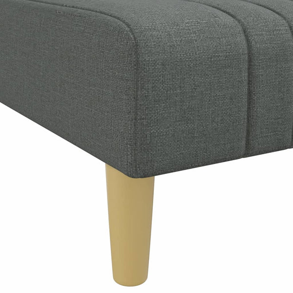 vidaXL L-shaped Sofa Bed Dark Grey 279x140x70 cm Fabric