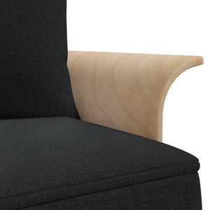 vidaXL L-shaped Sofa Bed Black 279x140x70 cm Fabric