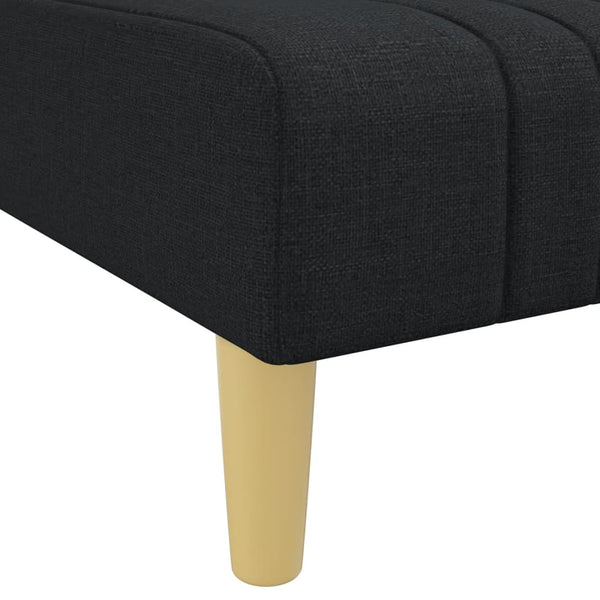 vidaXL L-shaped Sofa Bed Black 279x140x70 cm Fabric