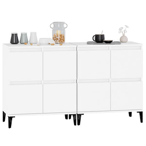 vidaXL Sideboards 2 pcs. White 60x35x70 cm Engineered Wood