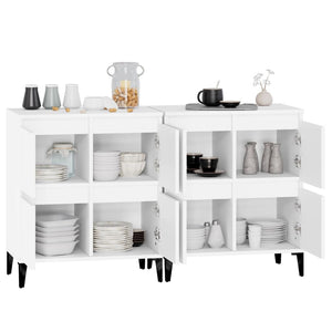 vidaXL Sideboards 2 pcs. White 60x35x70 cm Engineered Wood