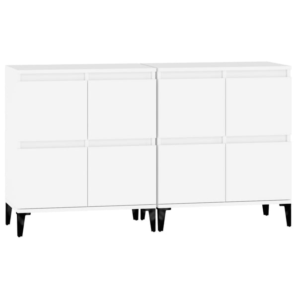 vidaXL Sideboards 2 pcs. White 60x35x70 cm Engineered Wood