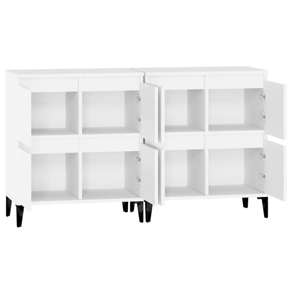 vidaXL Sideboards 2 pcs. White 60x35x70 cm Engineered Wood