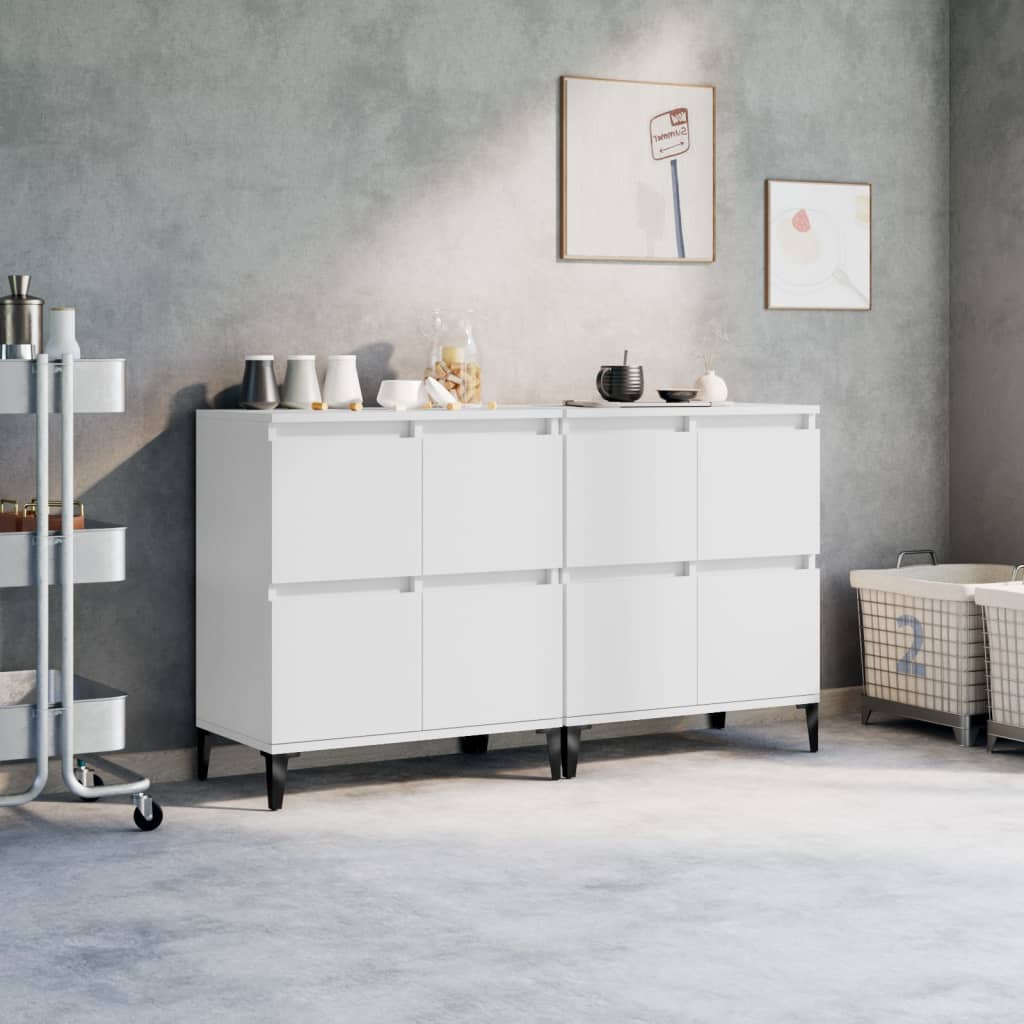 vidaXL Sideboards 2 pcs. White 60x35x70 cm Engineered Wood