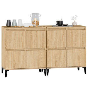 vidaXL Sideboards 2 pcs. Sonoma Oak 60x35x70 cm Engineered Wood