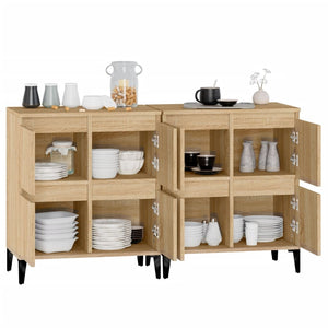 vidaXL Sideboards 2 pcs. Sonoma Oak 60x35x70 cm Engineered Wood