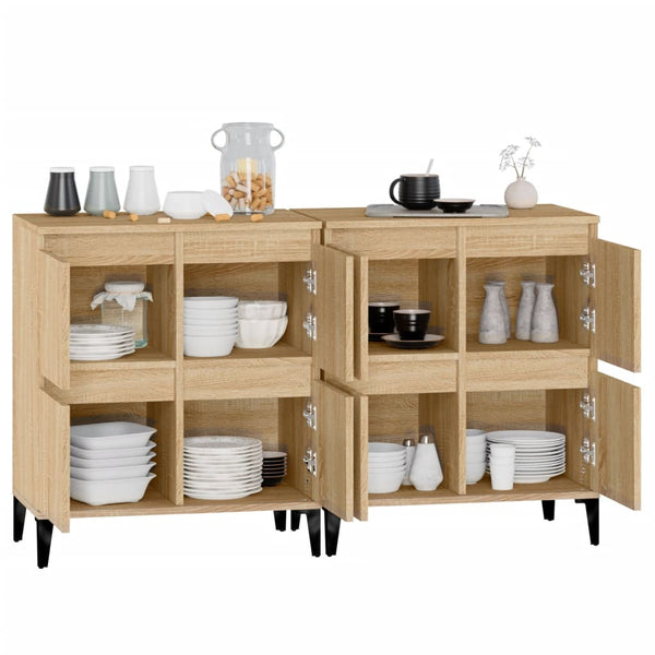vidaXL Sideboards 2 pcs. Sonoma Oak 60x35x70 cm Engineered Wood