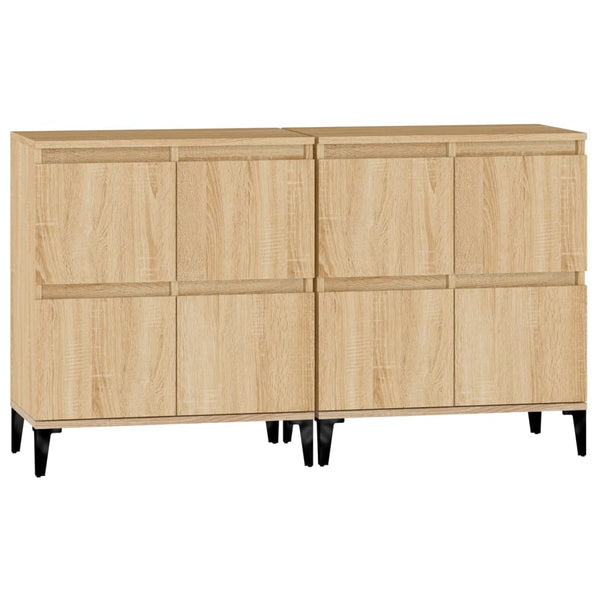 vidaXL Sideboards 2 pcs. Sonoma Oak 60x35x70 cm Engineered Wood