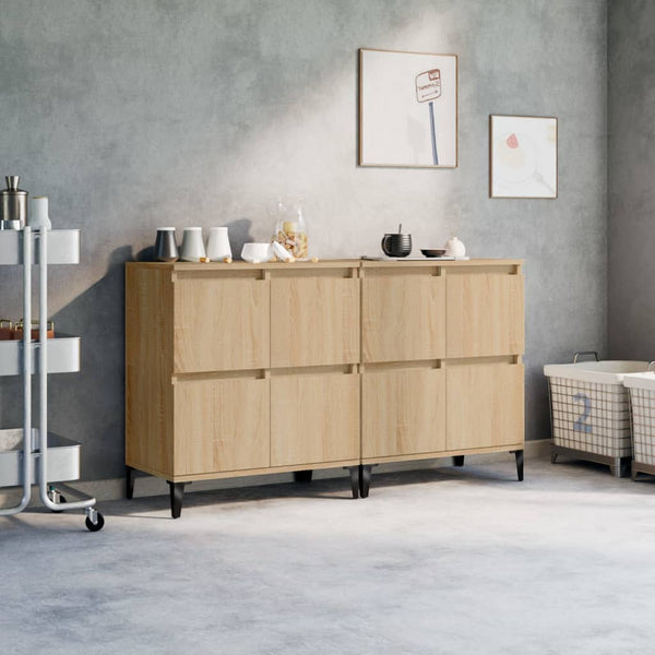 vidaXL Sideboards 2 pcs. Sonoma Oak 60x35x70 cm Engineered Wood