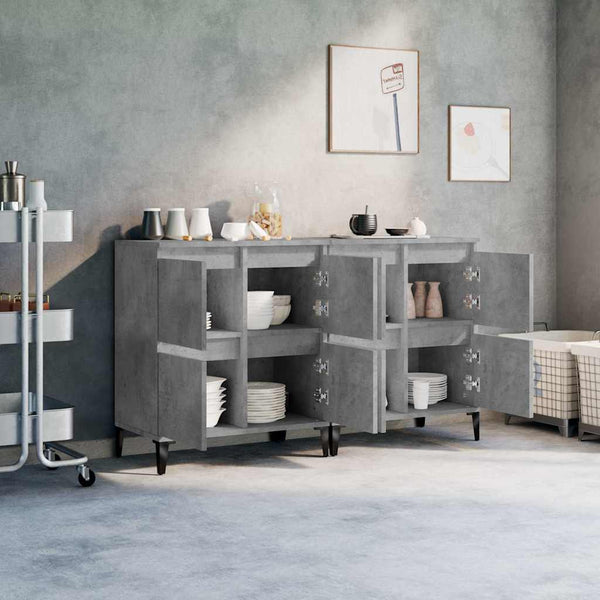 vidaXL Sideboards 2 pcs. Concrete Grey 60x35x70 cm Engineered Wood