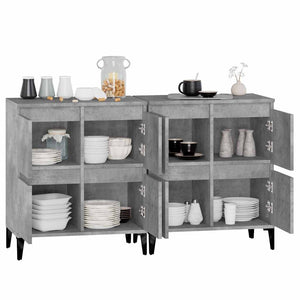 vidaXL Sideboards 2 pcs. Concrete Grey 60x35x70 cm Engineered Wood