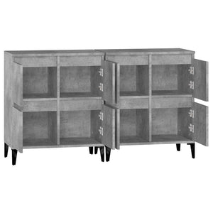 vidaXL Sideboards 2 pcs. Concrete Grey 60x35x70 cm Engineered Wood