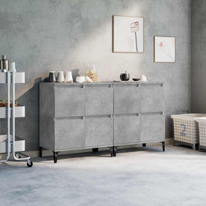 vidaXL Sideboards 2 pcs. Concrete Grey 60x35x70 cm Engineered Wood