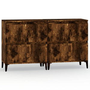 vidaXL Sideboards 2 pcs. Smoked Oak 60x35x70 cm Engineered Wood