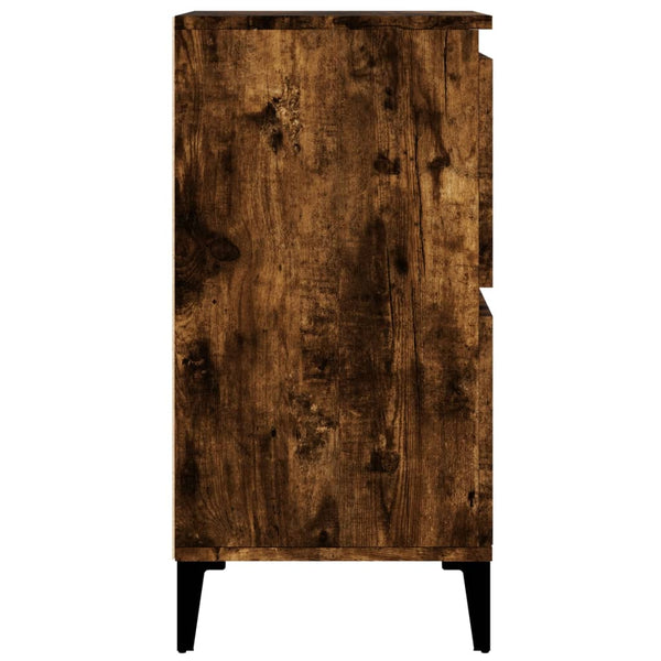 vidaXL Sideboards 2 pcs. Smoked Oak 60x35x70 cm Engineered Wood