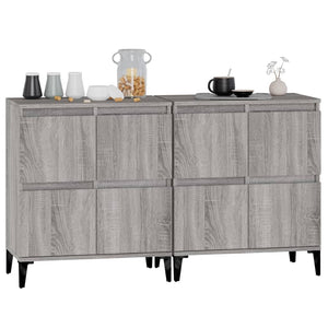 vidaXL Sideboards 2 pcs. Gray Sonoma 60x35x70 cm Engineered Wood