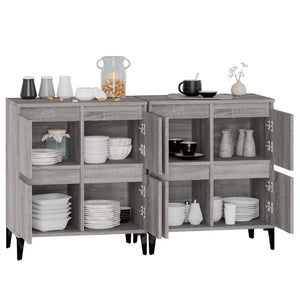 vidaXL Sideboards 2 pcs. Gray Sonoma 60x35x70 cm Engineered Wood