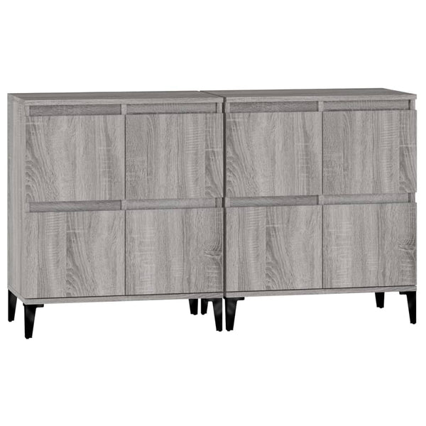 vidaXL Sideboards 2 pcs. Gray Sonoma 60x35x70 cm Engineered Wood