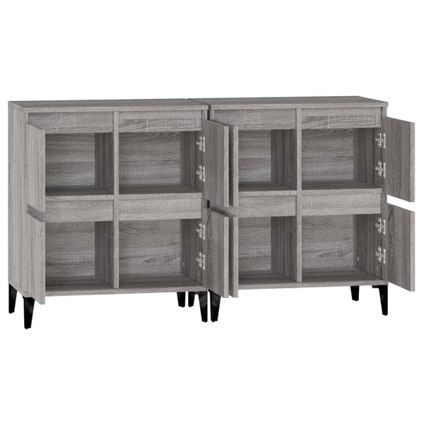 vidaXL Sideboards 2 pcs. Gray Sonoma 60x35x70 cm Engineered Wood