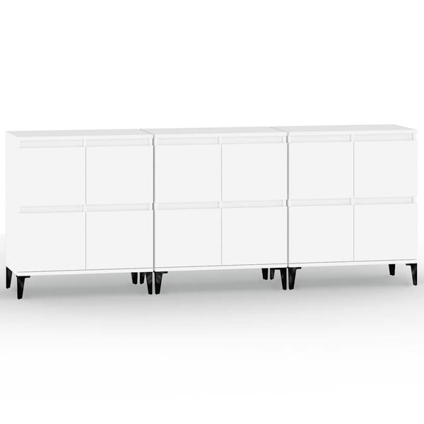 vidaXL Sideboards 3 pcs. White 60x35x70 cm Engineered Wood