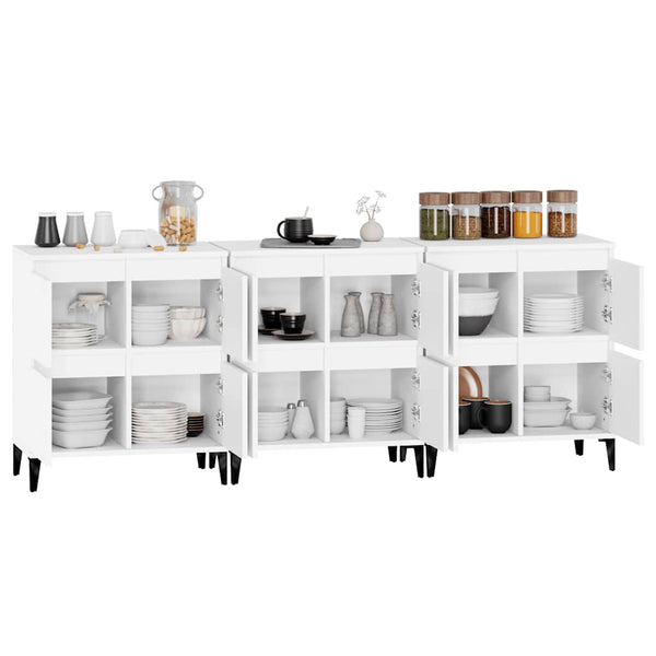 vidaXL Sideboards 3 pcs. White 60x35x70 cm Engineered Wood