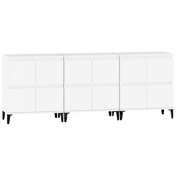 vidaXL Sideboards 3 pcs. White 60x35x70 cm Engineered Wood