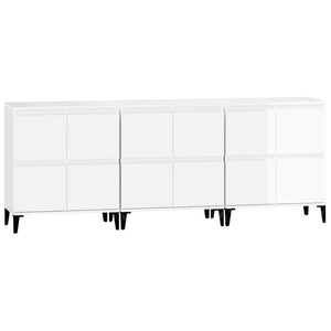vidaXL Sideboards 3 pcs. High-Gloss White 60x35x70 cm Engineered Wood