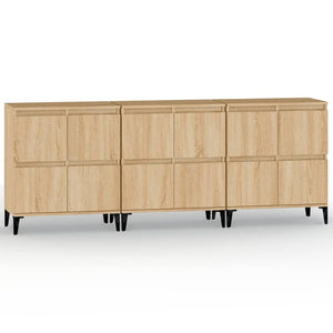 vidaXL Sideboards 3 pcs. Sonoma Oak 60x35x70 cm Engineered Wood