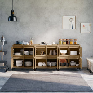 vidaXL Sideboards 3 pcs. Sonoma Oak 60x35x70 cm Engineered Wood