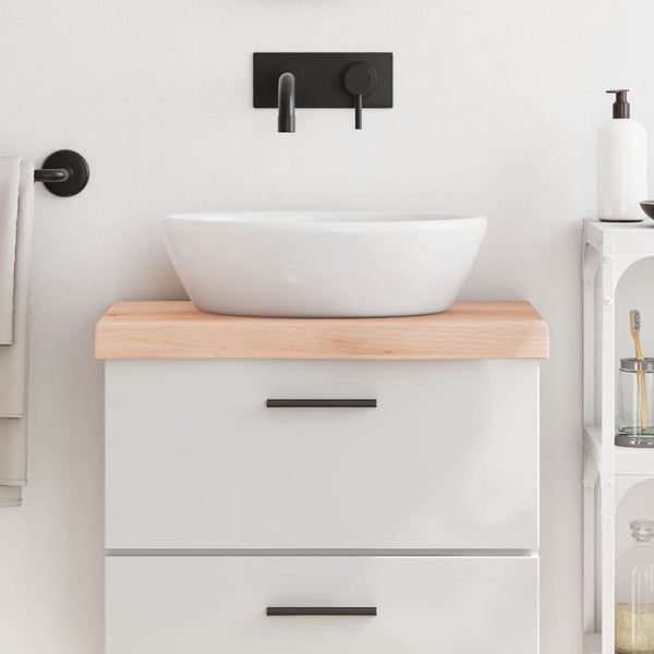 vidaXL Washbasin Countertop 60x30x(2-6) cm Solid Wood Untreated