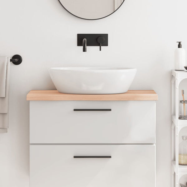 vidaXL Solid Unfinished Wood Vanity Top 80x30x(2-4) cm