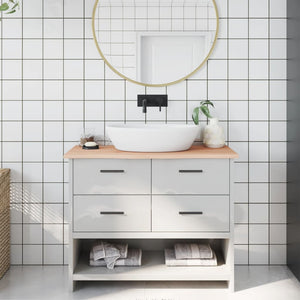vidaXL Washbasin Countertop 100x30x2 cm Solid Wood Untreated