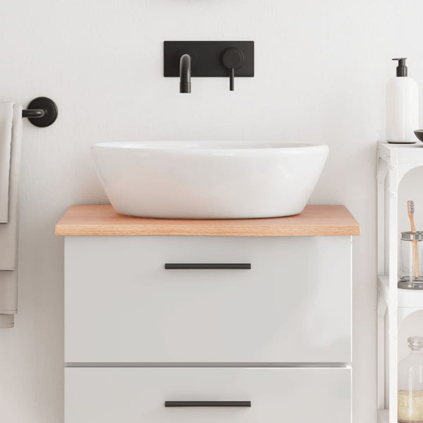 vidaXL Bathroom Vanity Top Light Brown 60x60x2 cm Solid Wood Treated