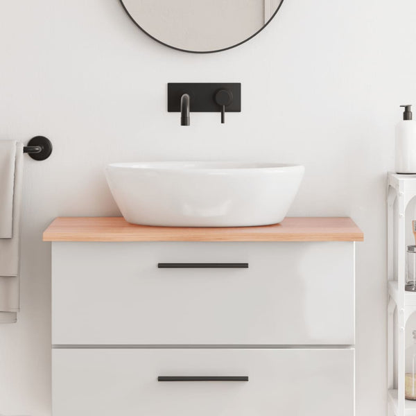 vidaXL Light Brown Vanity Top 80x50x2 cm Solid Treated Wood