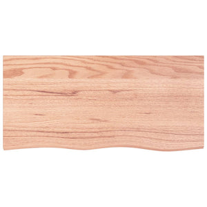 vidaXL Washbasin Top Light Brown 100x50x2 cm Solid Wood Treated