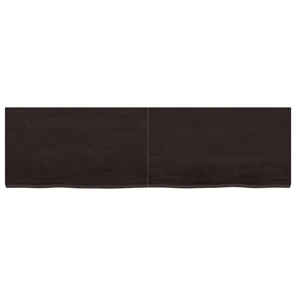 vidaXL Countertop Dark Brown 140x40x(2-4)cm Solid Wood