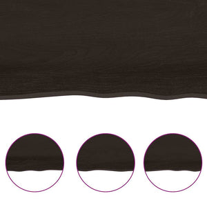 vidaXL Countertop Dark Brown 140x40x(2-4)cm Solid Wood